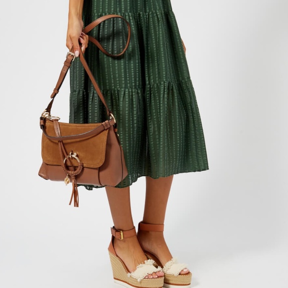 NWT SEE BY CHLOE Joan Shoulder Bag Leather Suede Shoulder Crossbody Strap O-Ring - Picture 6 of 10